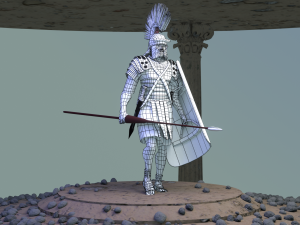 roman warrior option 3d lowpolygon modell 3D मॉडल