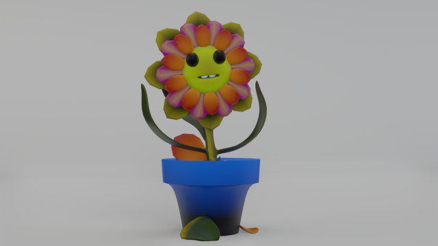 dancing flowers 3d lowpolygon animated 3Dモデル .c4d .max .obj .3ds .fbx .stl .blend 