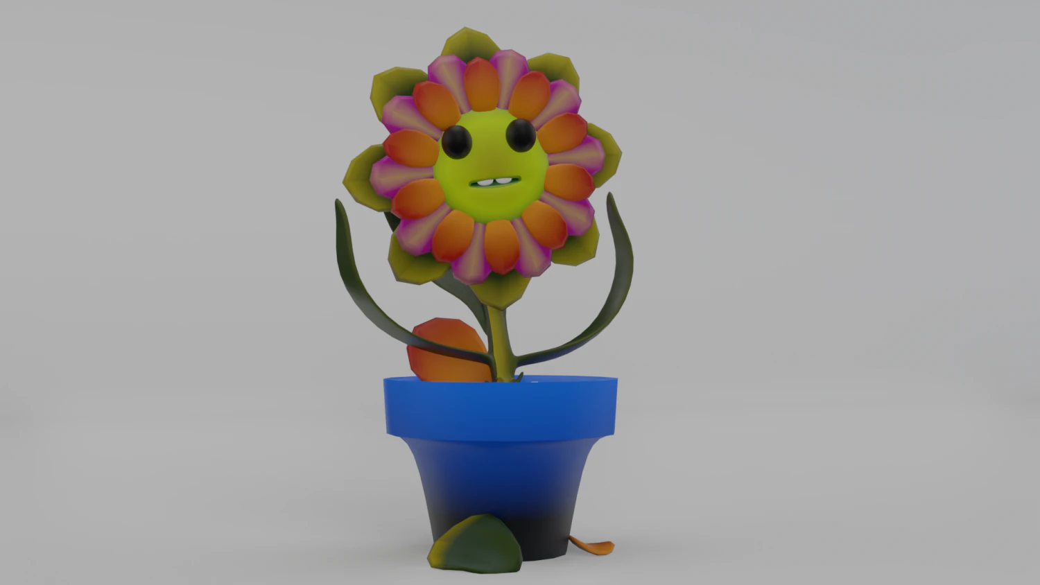 dancing flowers 3d lowpolygon animated 3D Model .c4d .max .obj .3ds .fbx .stl .blend 