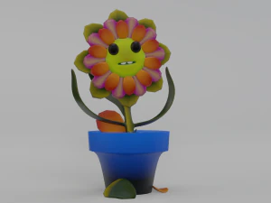fiori danzanti 3d lowpolygon animati Modello 3D