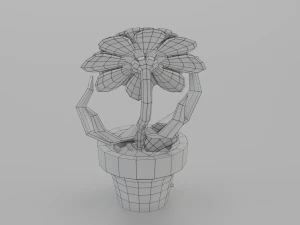 dancing flowers 3d lowpolygon animated 3D Model