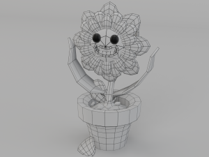 dancing flowers 3d lowpolygon animated 3Dモデル