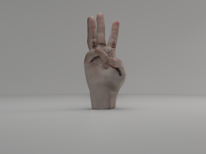 3d hand rigged animated 3Dモデル
