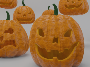 helloween 11 pumpkins collection 3D Model