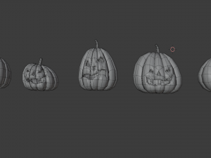 helloween 11 pumpkins collection 3D Model