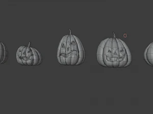 helloween 11 pumpkins collection 3D Model