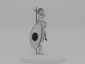 roman warrior centurion 3d lowpolygon modell Modelo 3D