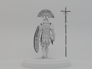 roman warrior centurion 3d lowpolygon modell Modelo 3D