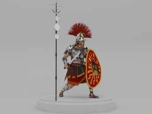 roman warrior centurion 3d lowpolygon modell Modelo 3D