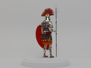 roman warrior centurion 3d lowpolygon modell Modelo 3D