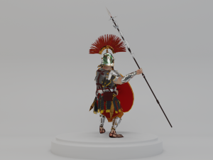 roman warrior centurion 3d lowpolygon modell Modelo 3D