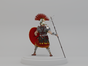 roman warrior centurion 3d lowpolygon modell Modelo 3D
