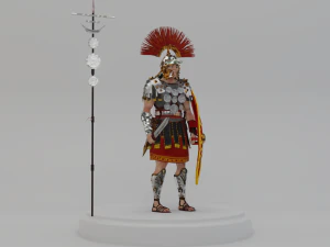 roman warrior centurion 3d lowpolygon modell 3D Model