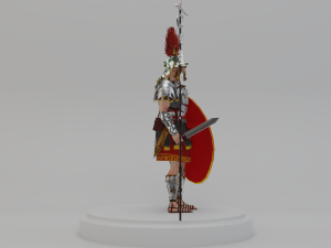 roman warrior centurion 3d lowpolygon modell Modelo 3D