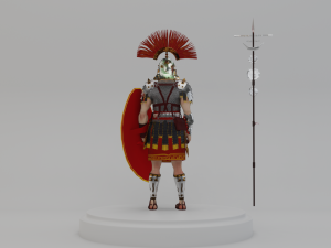 roman warrior centurion 3d lowpolygon modell Modelo 3D