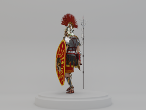 roman warrior centurion 3d lowpolygon modell Modelo 3D