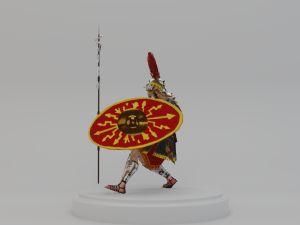 roman warrior centurion 3d lowpolygon modell Modelo 3D