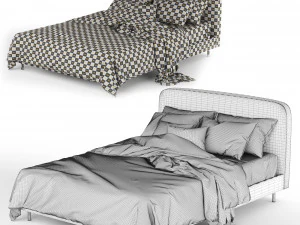 made studio double bed 3D Model