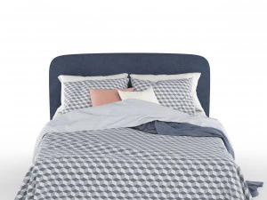 made studio double bed 3D Model