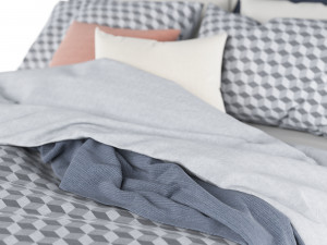 made studio double bed 3D-Modell