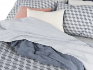 made studio double bed 3D Model