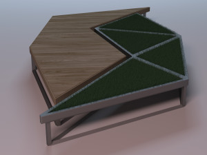 street bench Model 3D