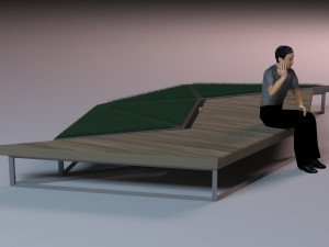 street bench Model 3D