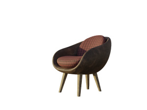 Armchair low poly pbr 3D Model