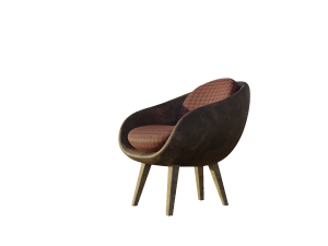 Armchair low poly pbr 3D Model