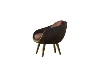 Armchair low poly pbr 3D Model