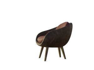 Armchair low poly pbr 3D Model