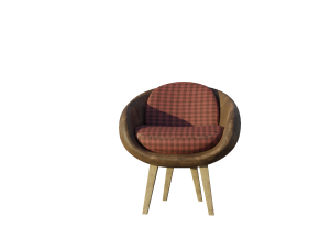 Armchair low poly pbr 3D Model