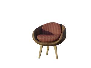 Armchair low poly pbr 3D Model