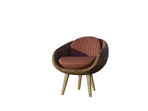 Armchair low poly pbr 3D Model