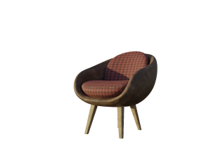 Armchair low poly pbr 3D Model