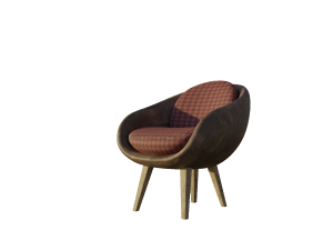 Armchair low poly pbr 3D Model