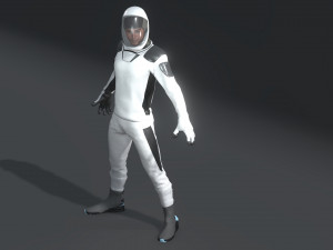Elon musk character with spacex dragon suits 3D Модель