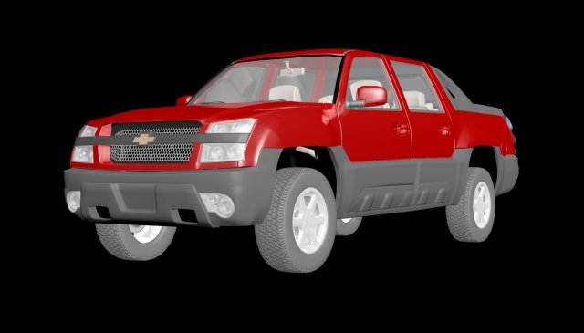 chevrolet avalanche 3D Model .c4d .max .obj .3ds .fbx .stl .blend 
