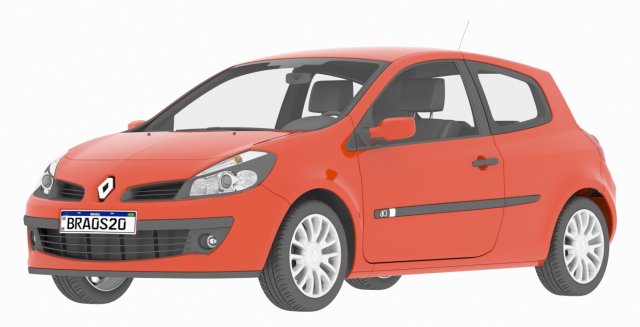 clio renault Model 3D .c4d .max .obj .3ds .fbx .stl .blend 