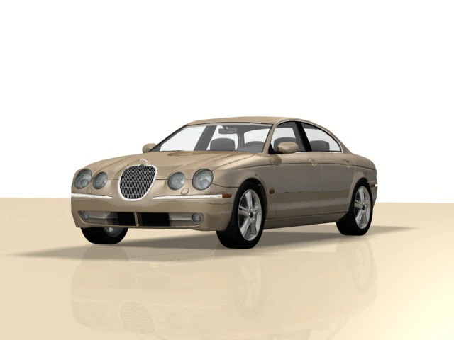 Jaguar S 3D Model .c4d .max .obj .3ds .fbx .stl .blend