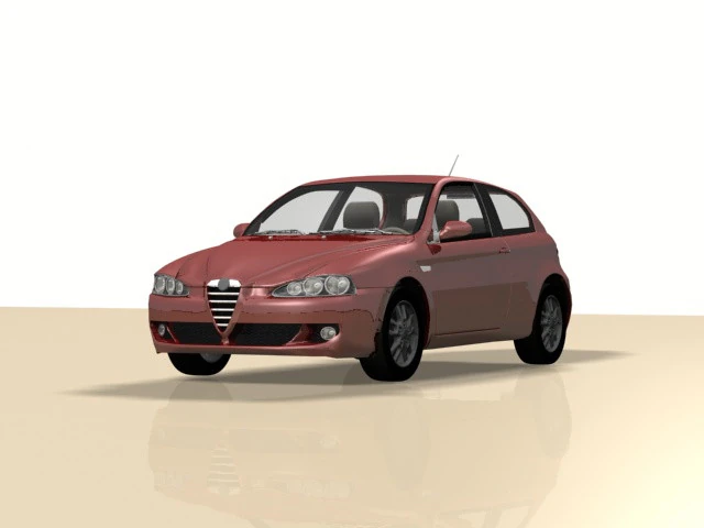 Alfa 147 3D Model .c4d .max .obj .3ds .fbx .stl .blend 