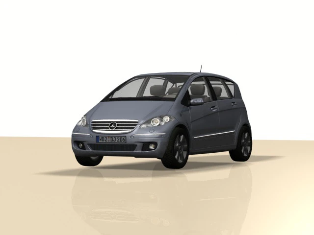 Mercedes A 3D Model .c4d .max .obj .3ds .fbx .stl .blend 