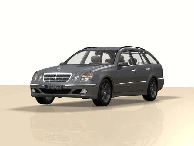 Mercedes E 400 T 3D Model .c4d .max .obj .3ds .fbx .stl .blend 