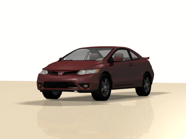 Honda Civic 3D Model .c4d .max .obj .3ds .fbx .stl .blend 