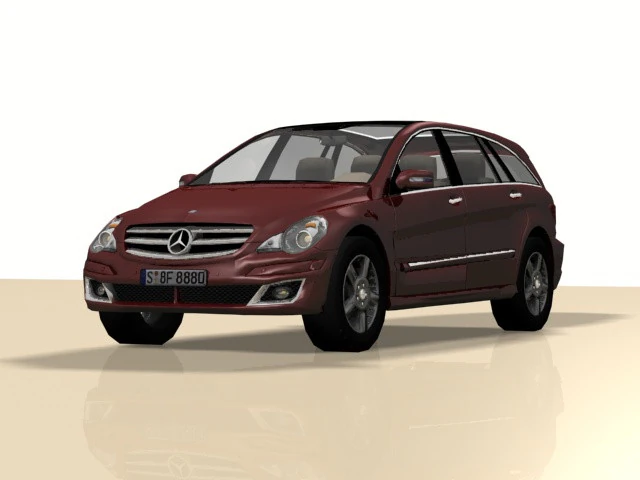 Mercedes R Class 3D Model .c4d .max .obj .3ds .fbx .stl .blend 