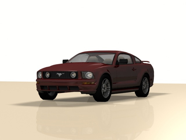 Mustang 3D Model .c4d .max .obj .3ds .fbx .stl .blend