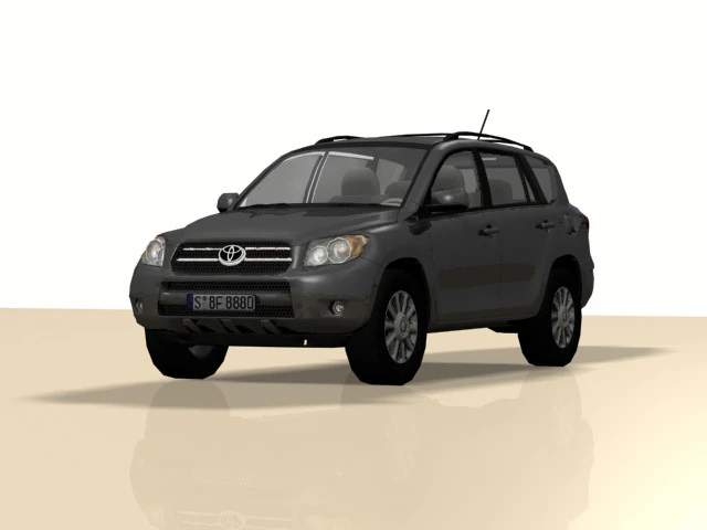 Toyota RAV 4 3D Model .c4d .max .obj .3ds .fbx .stl .blend