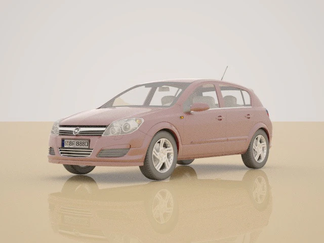 Astra Opel 3D Model .c4d .max .obj .3ds .fbx .stl .blend 