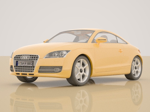 アウディTT 3Dモデル .c4d .max .obj .3ds .fbx .stl .blend 