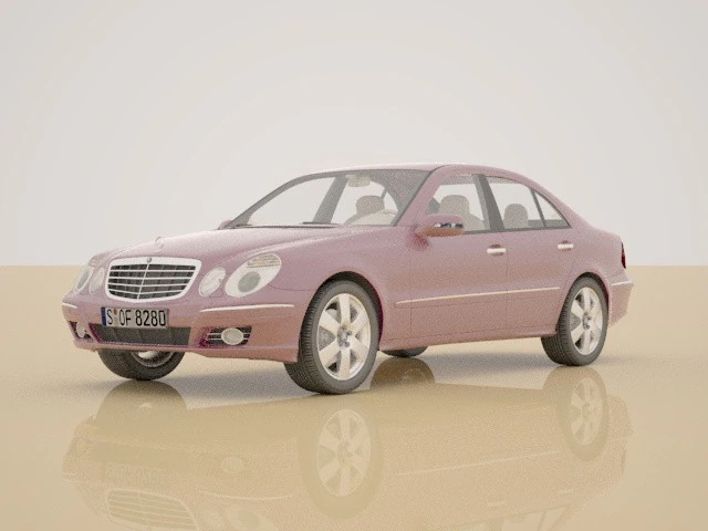 Mercedes E Class 3D Model .c4d .max .obj .3ds .fbx .stl .blend 